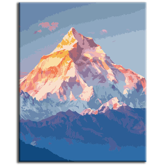 Golden Hour in the Alps - Paint by Numbers
