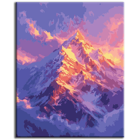 Golden Peak in Morning Splendor - Paint by Numbers
