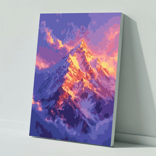 Golden Peak in Morning Splendor - Paint by Numbers