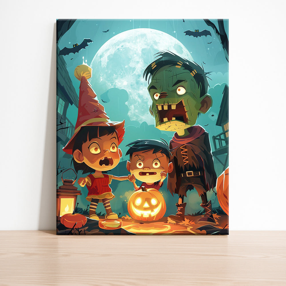 Halloween Friends Adventure – Paint by Numbers Kit