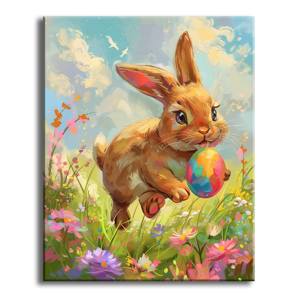 Happy Bunny Easter Painting Kit – Fun & Easy Paint by Numbers
