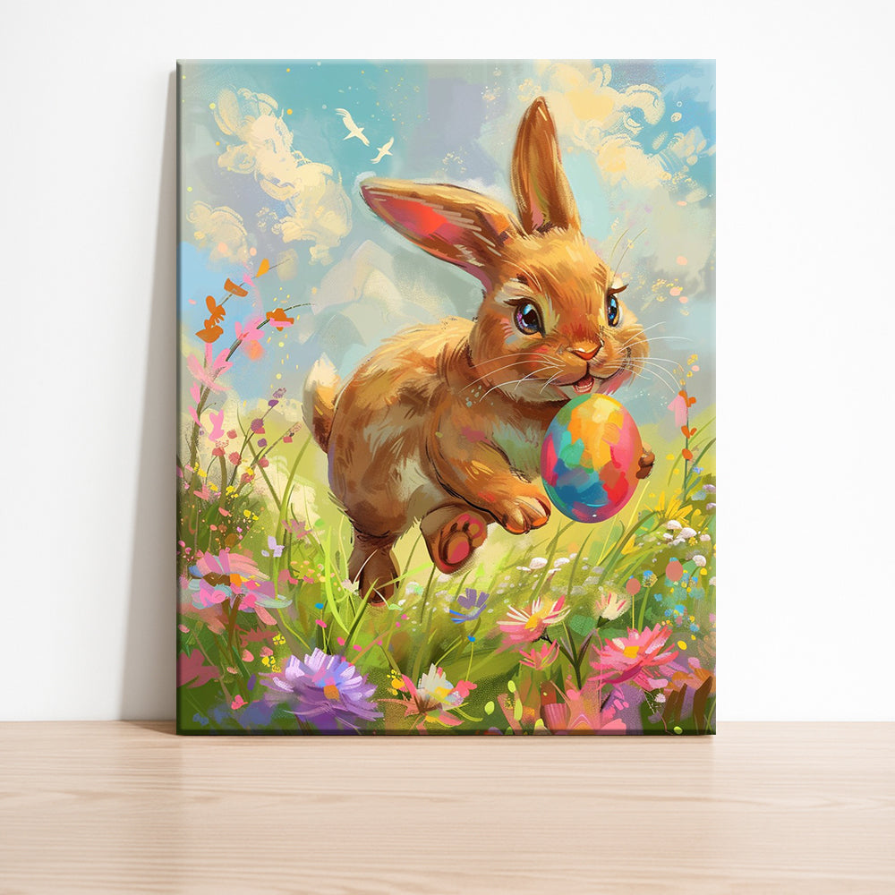 Happy Bunny Easter Painting Kit – Fun & Easy Paint by Numbers