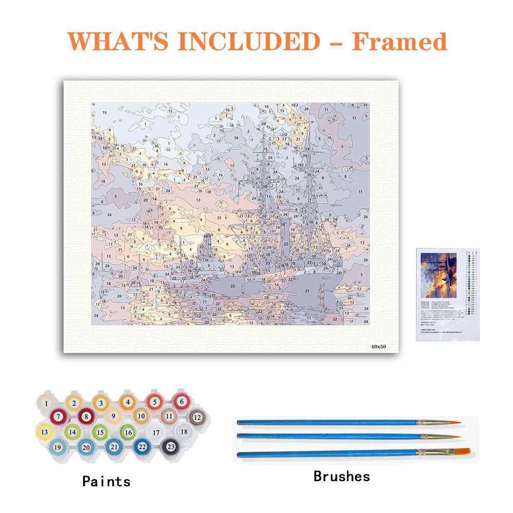 Harbor Sunset - Paint by Numbers Kit