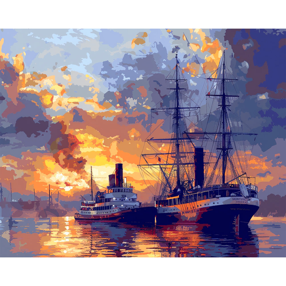 Harbor Sunset - Paint by Numbers Kit