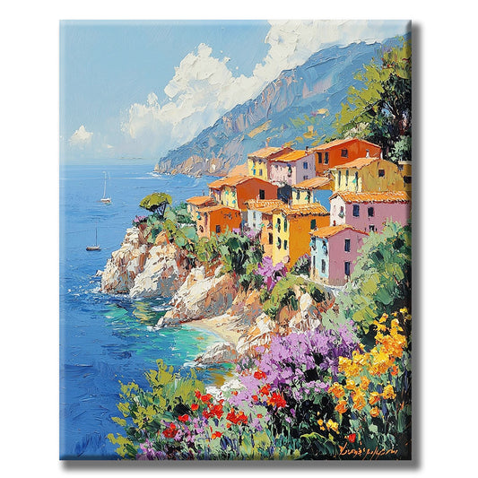 Houses of Coastal Romanticism - Paint by Numbers