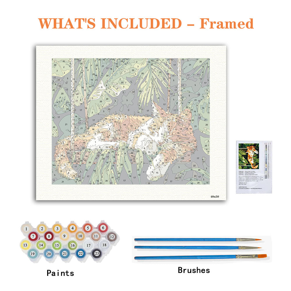 Jungle Nap - Paint by Numbers Kit