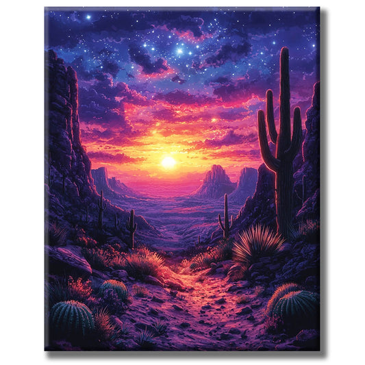 Cactus Sun - Paint by Numbers