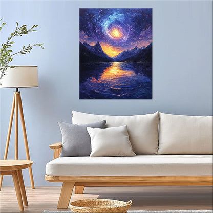 Cosmic Calm in the Moonlight - Paint by Numbers