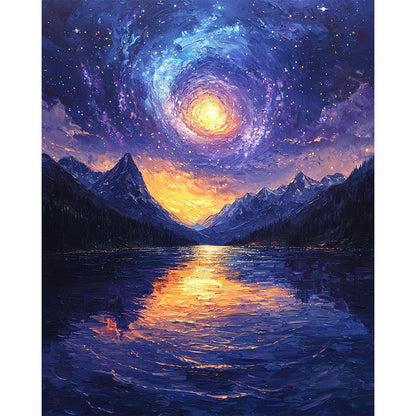 Cosmic Calm in the Moonlight - Paint by Numbers