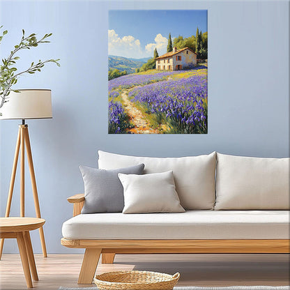 Dreamlike mountain world in the light - paint by numbers