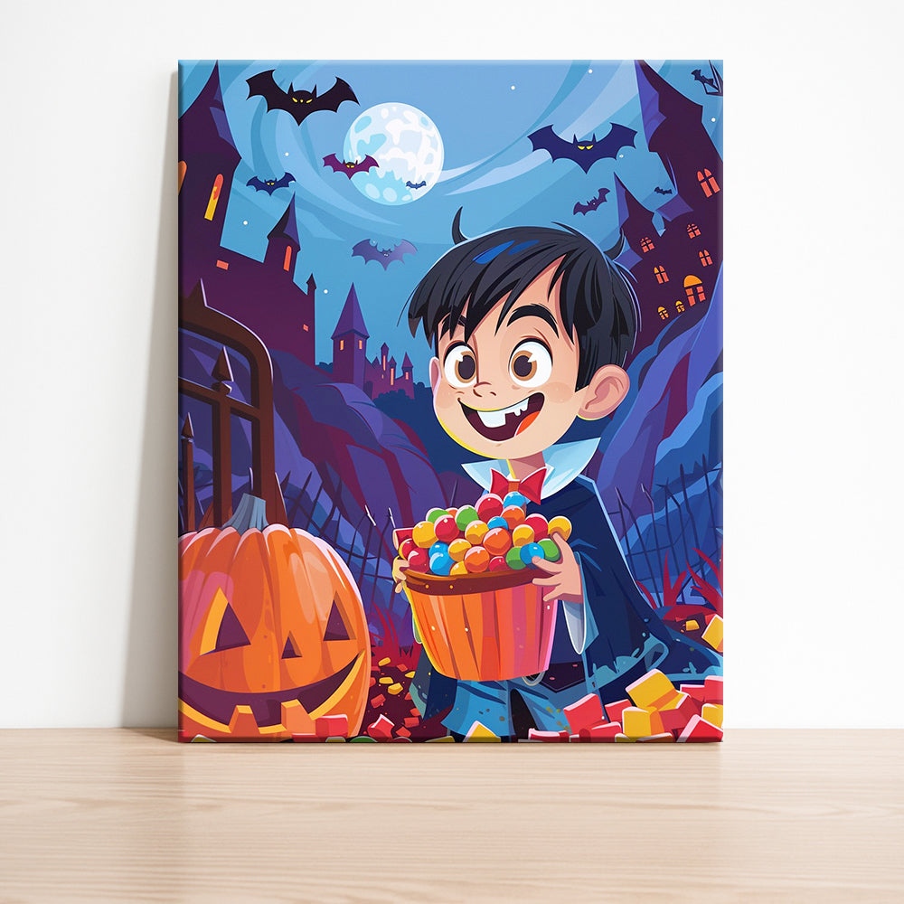 Little Vampire's Candy Night – Paint by Numbers Kit