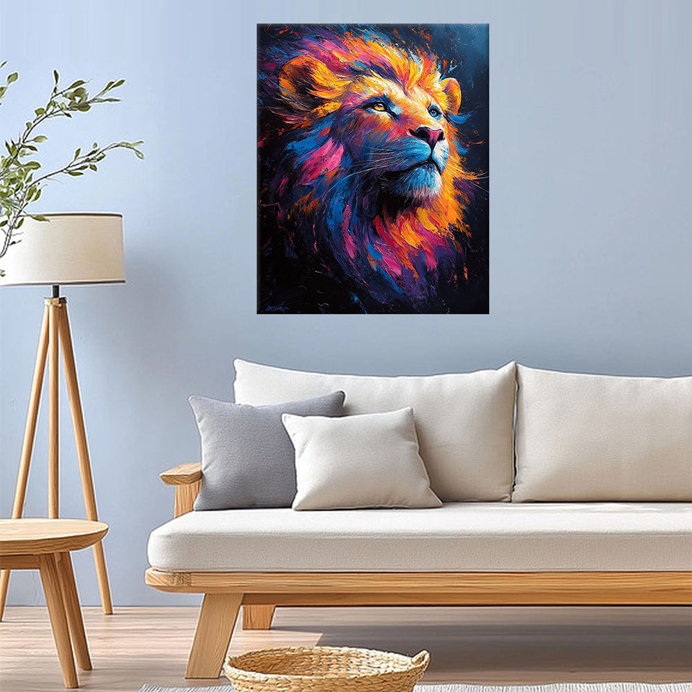 Lion of Fire - Paint by Numbers