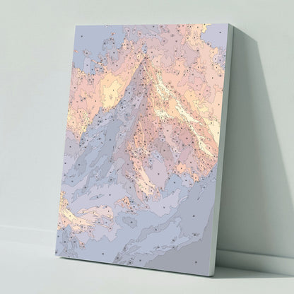 Majestic mountain in the evening glow - Paint by numbers