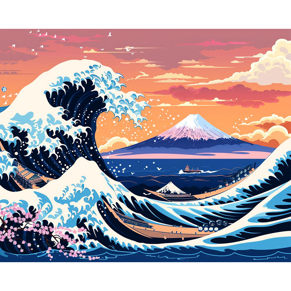 Majestic Fuji Waves