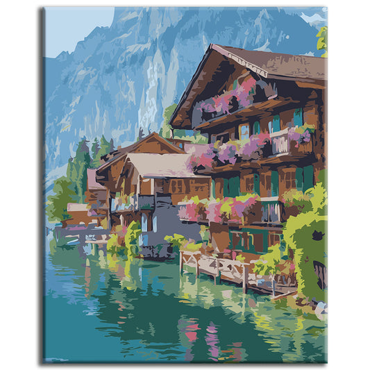 Paint by numbers: Floral splendor at the Alpine lake