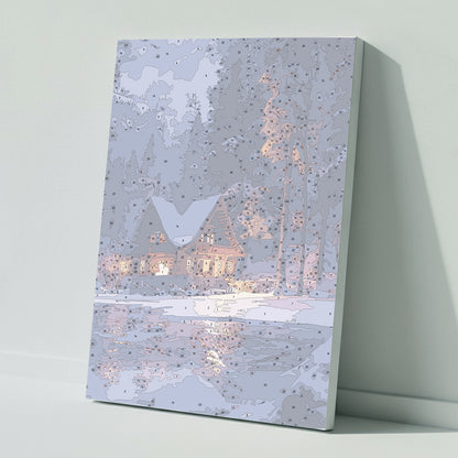 Paint by Numbers: Magical Winter Night on the Ice River