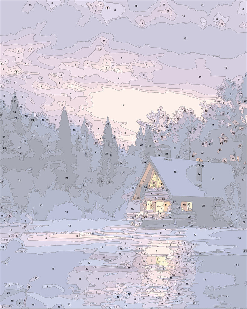 Paint by numbers: Winter dream in pastel