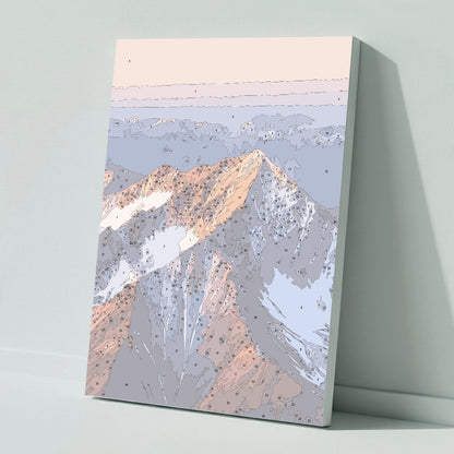 Picturesque mountain range in sunlight - Paint by numbers