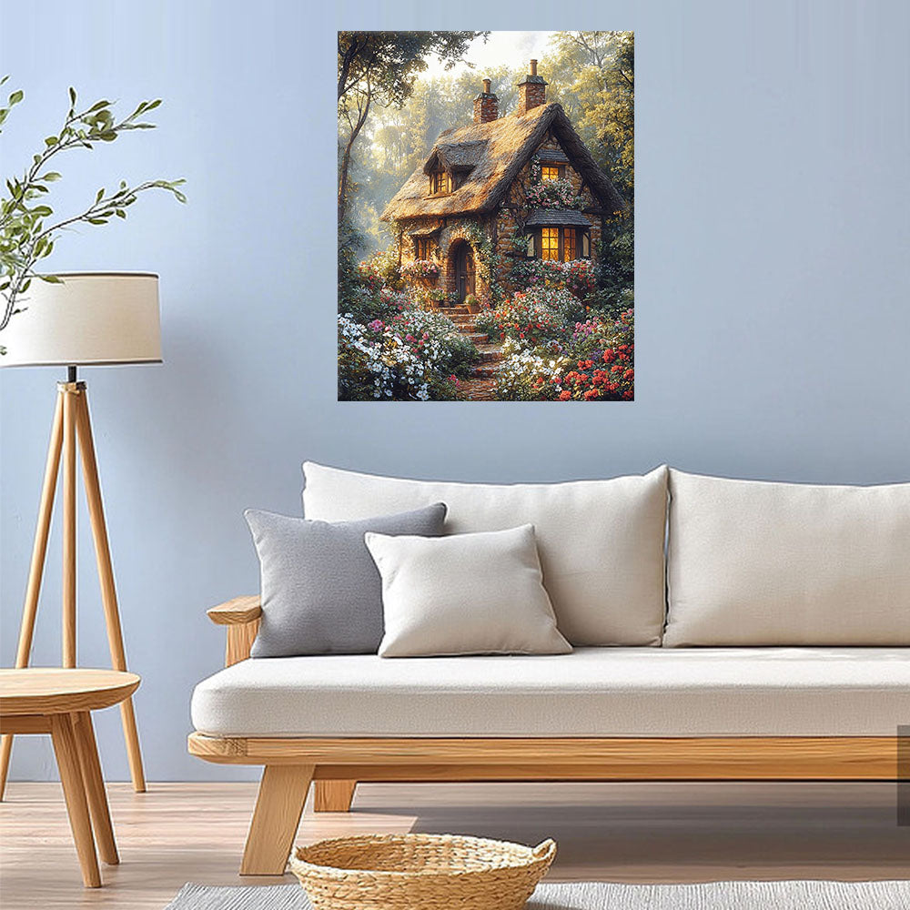 Fairytale House in the Forest - Ornaments - Paint by Numbers