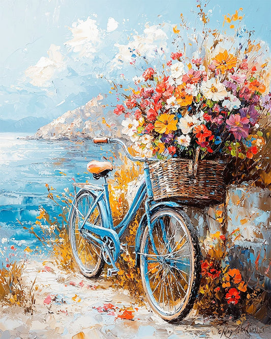 Meerbike - Flower Basket - Paint by Numbers