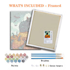Midnight Cat & Glowing Pumpkins – Paint by Numbers Kit