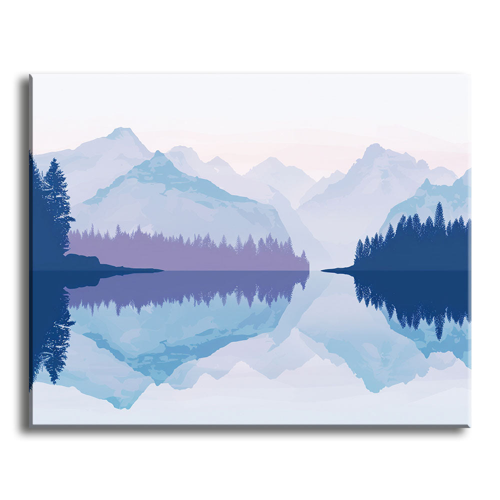 Misty Mountain Reflection - Paint by Numbers Kit
