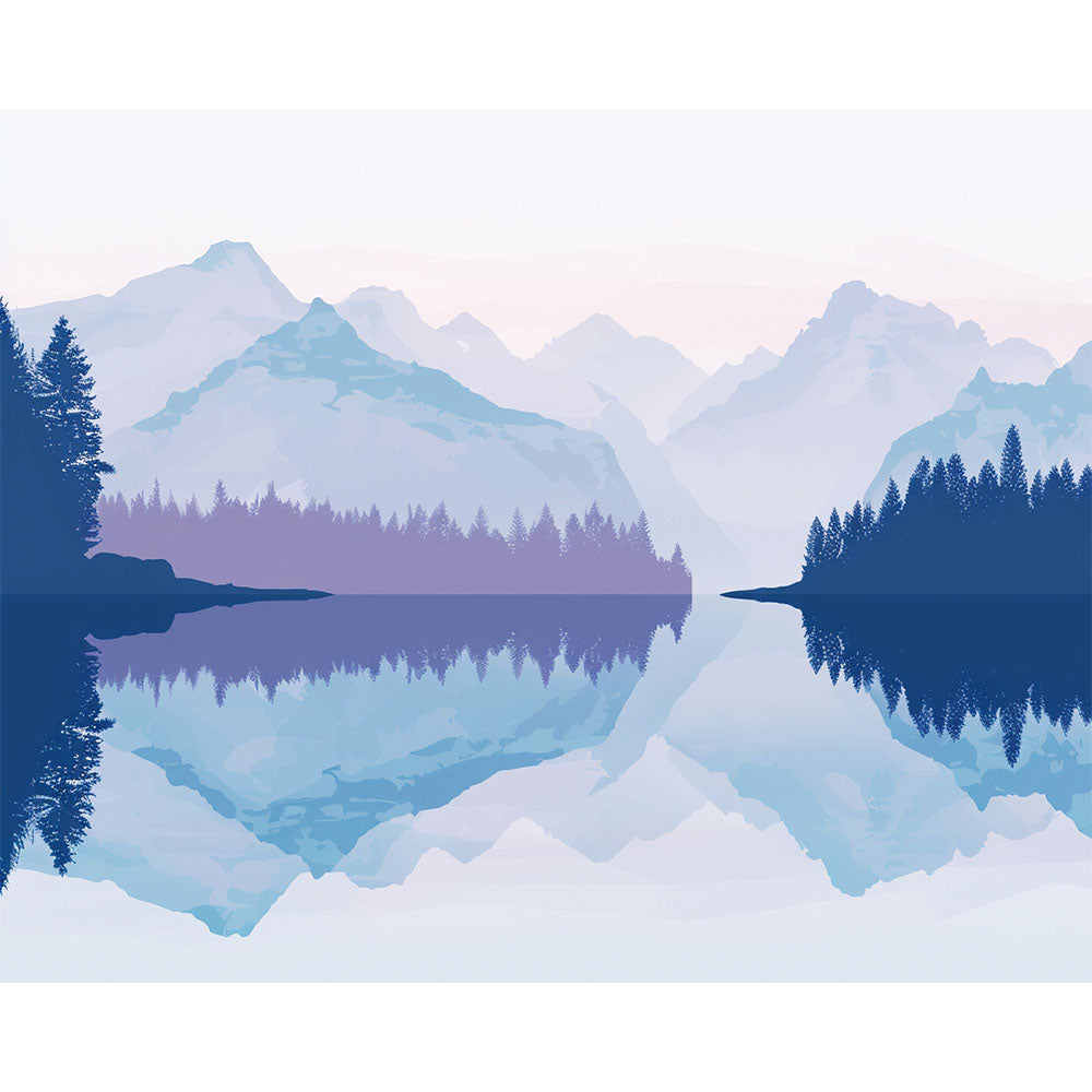 Misty Mountain Reflection - Paint by Numbers Kit