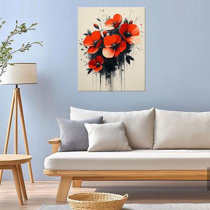 Poppy Blossom Splendor - Paint by Numbers