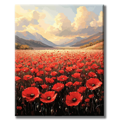 Poppy Field of Longing - Paint by Numbers