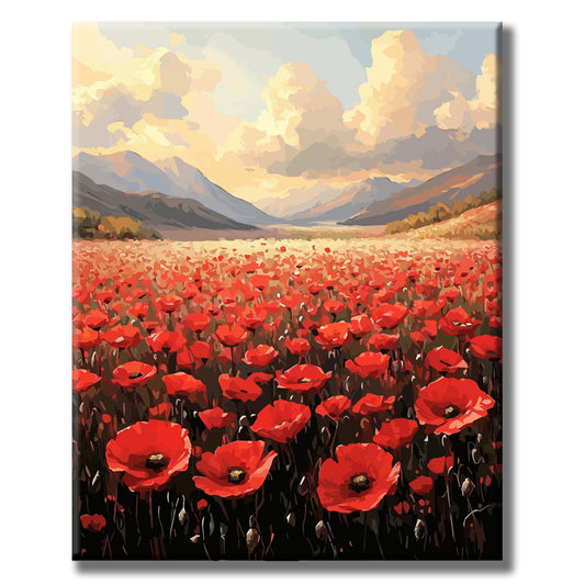 Poppy Field of Longing - Paint by Numbers
