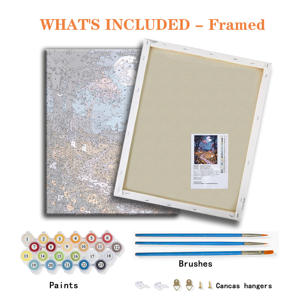 Moonlit Ghost Garden – Paint by Numbers Kit