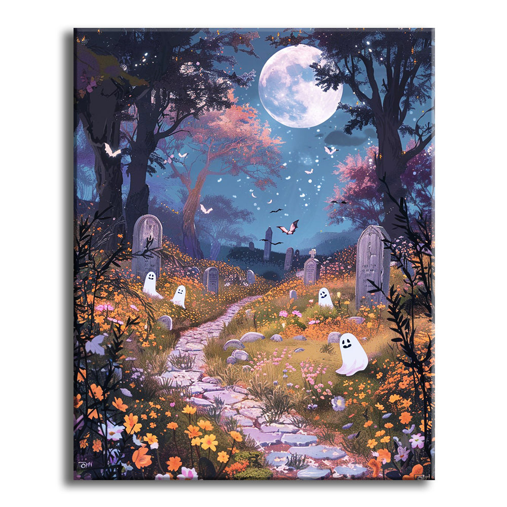 Moonlit Ghost Garden – Paint by Numbers Kit