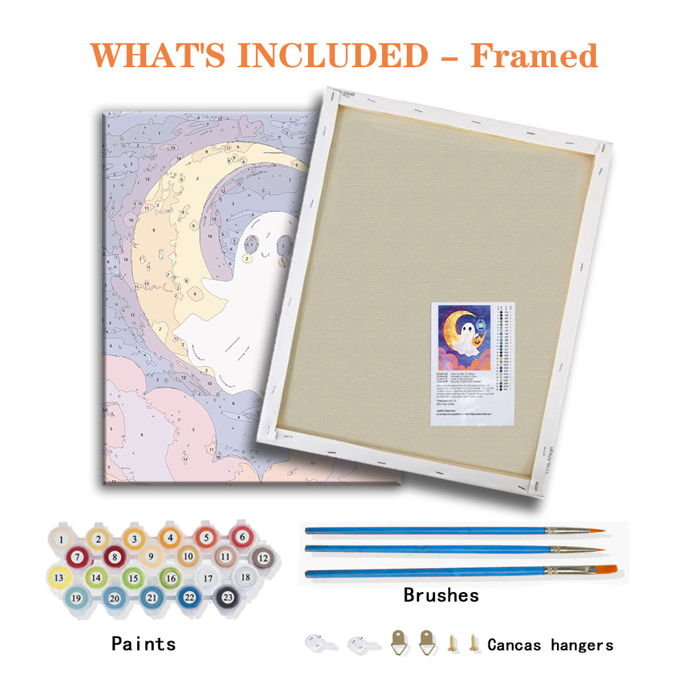 Moonlit Ghost's Nighttime Joy – Paint by Numbers Kit