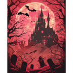 Moonlit Halloween Castle – Paint by Numbers Kit