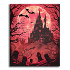 Moonlit Halloween Castle – Paint by Numbers Kit