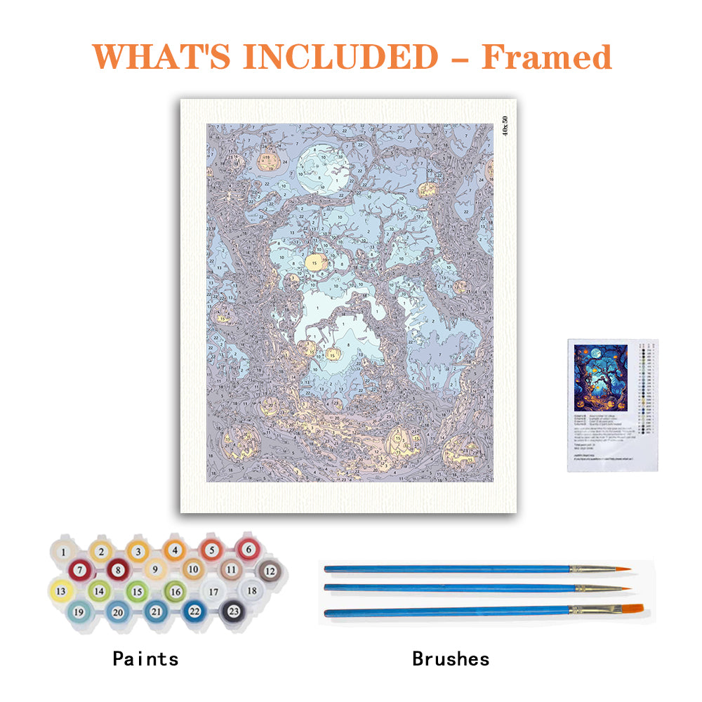 Moonlit Halloween Forest – Paint by Numbers Kit