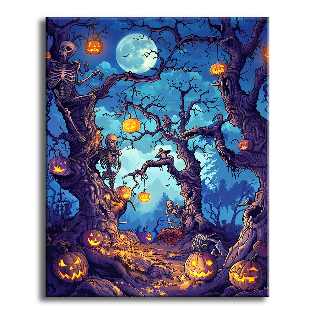 Moonlit Halloween Forest – Paint by Numbers Kit