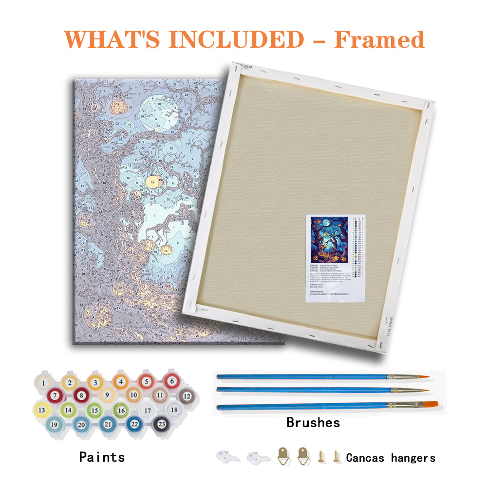 Moonlit Halloween Forest – Paint by Numbers Kit