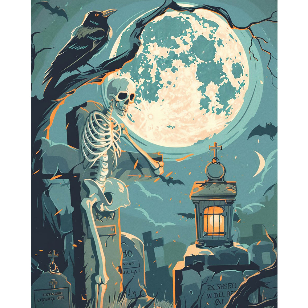 Moonlit Memories – Halloween Paint by Numbers Kit