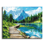 Mountain Lake Trail - Paint by Numbers Kit