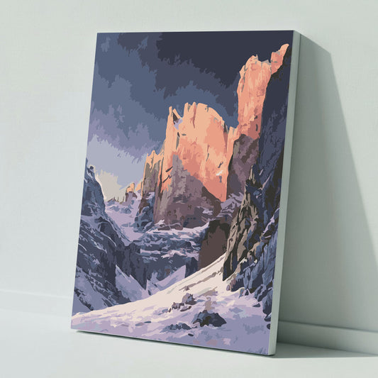 Mystical rock formations in the fog - Paint by numbers