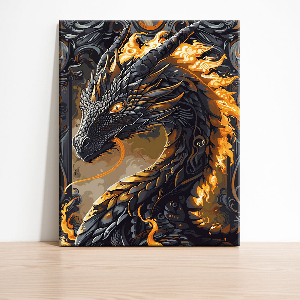 Obsidian Inferno - Paint by Numbers Kit