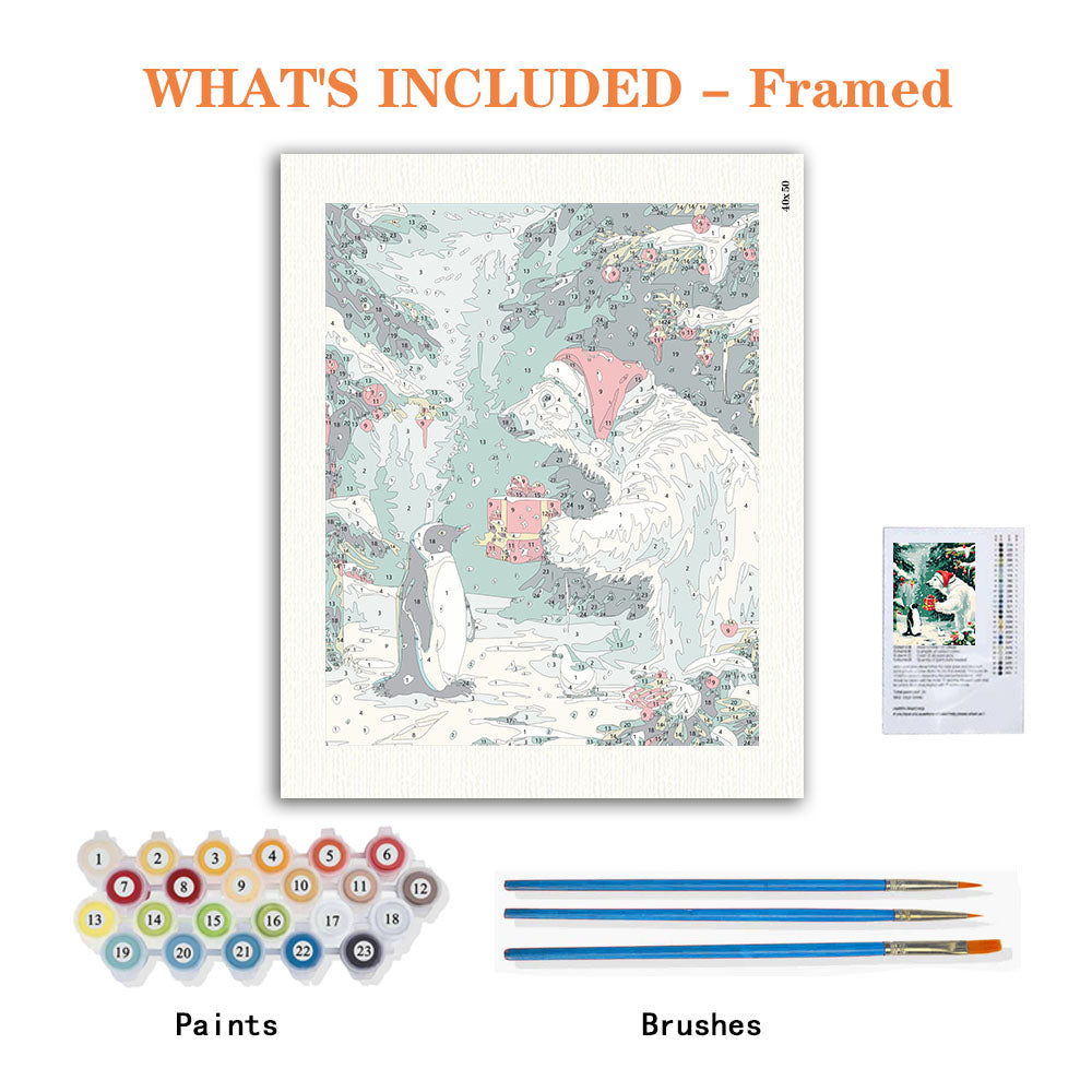 Polar Pals' Present - Paint by Numbers Kit