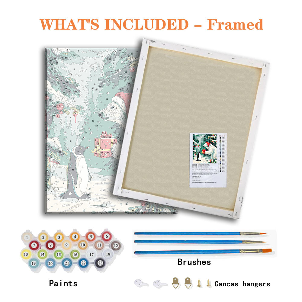 Polar Pals' Present - Paint by Numbers Kit