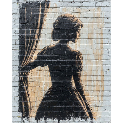 Portrait on the Brick Wall - Paint by Numbers