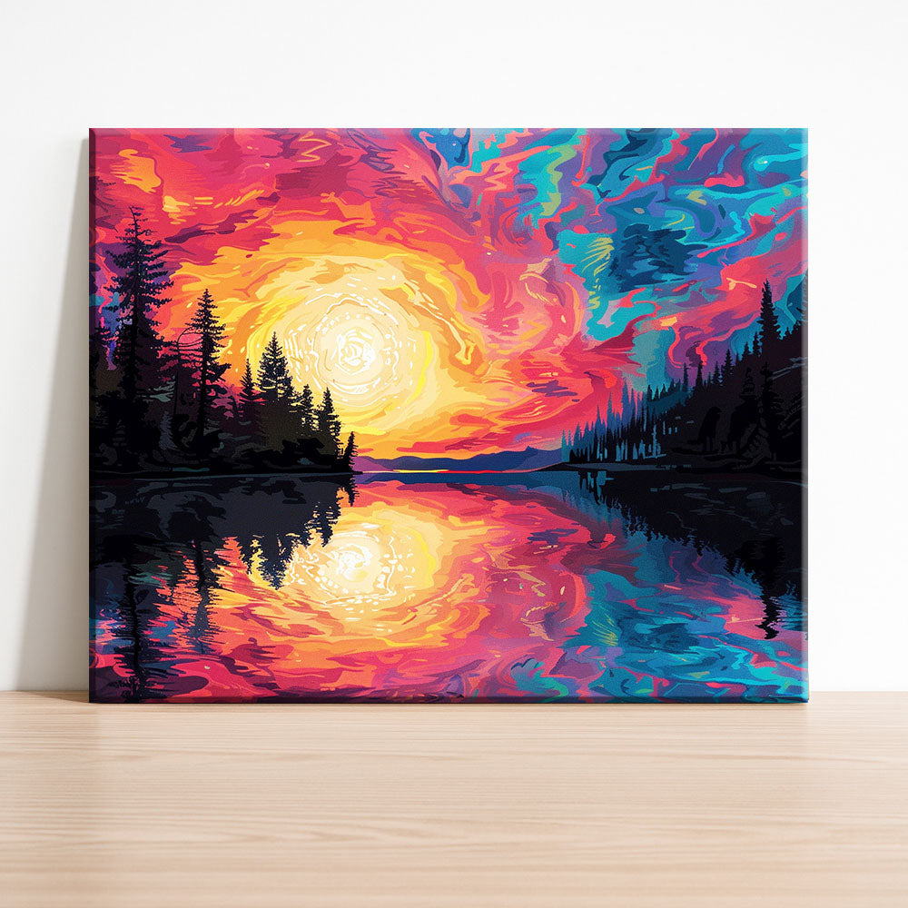 Psychedelic Sunset - Paint by Numbers Kit
