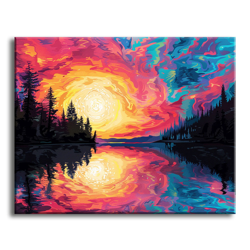 Psychedelic Sunset - Paint by Numbers Kit