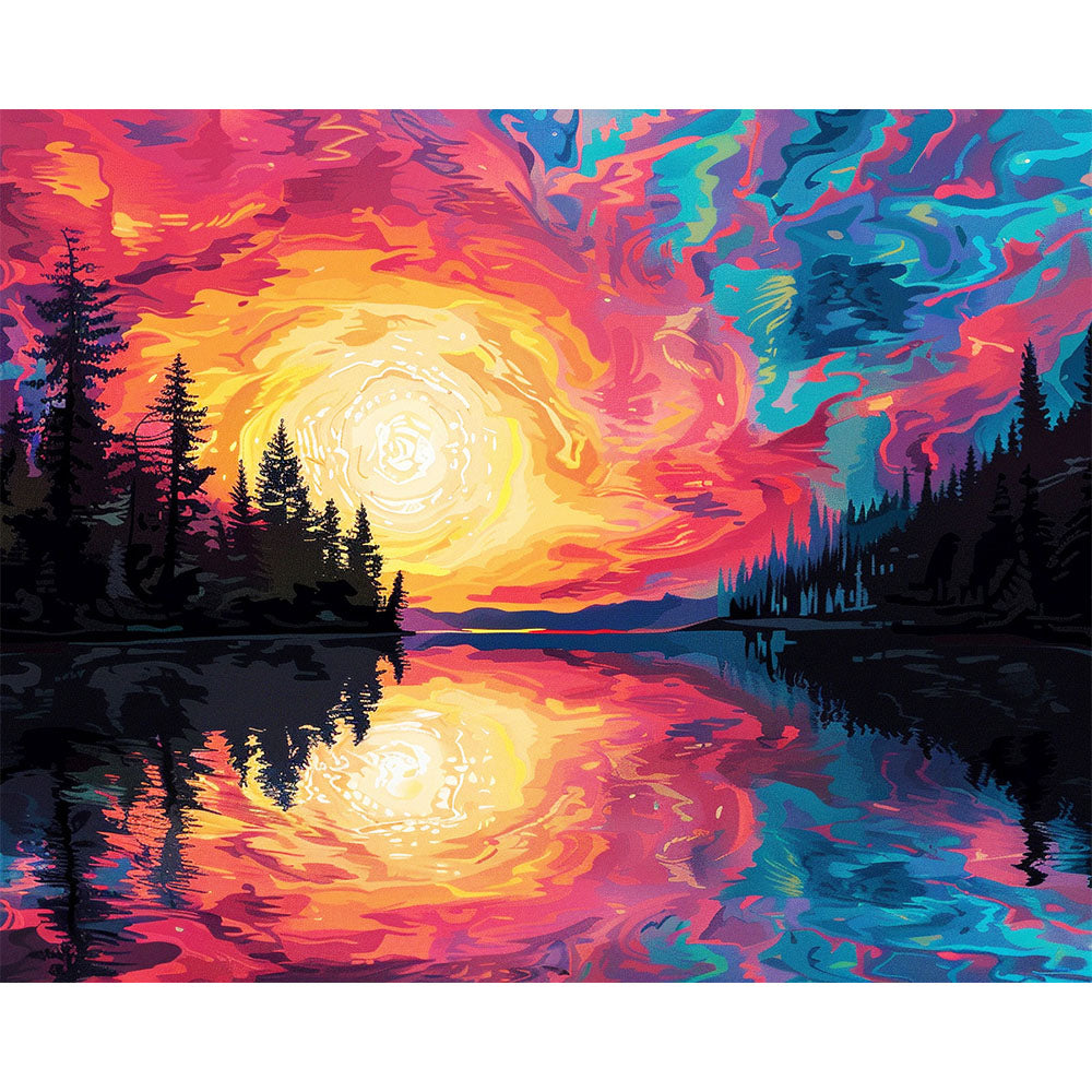 Psychedelic Sunset - Paint by Numbers Kit