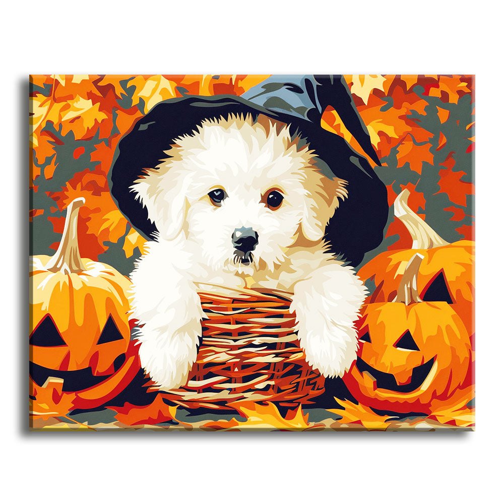Pup-o'-Lantern - Paint by Numbers Kit