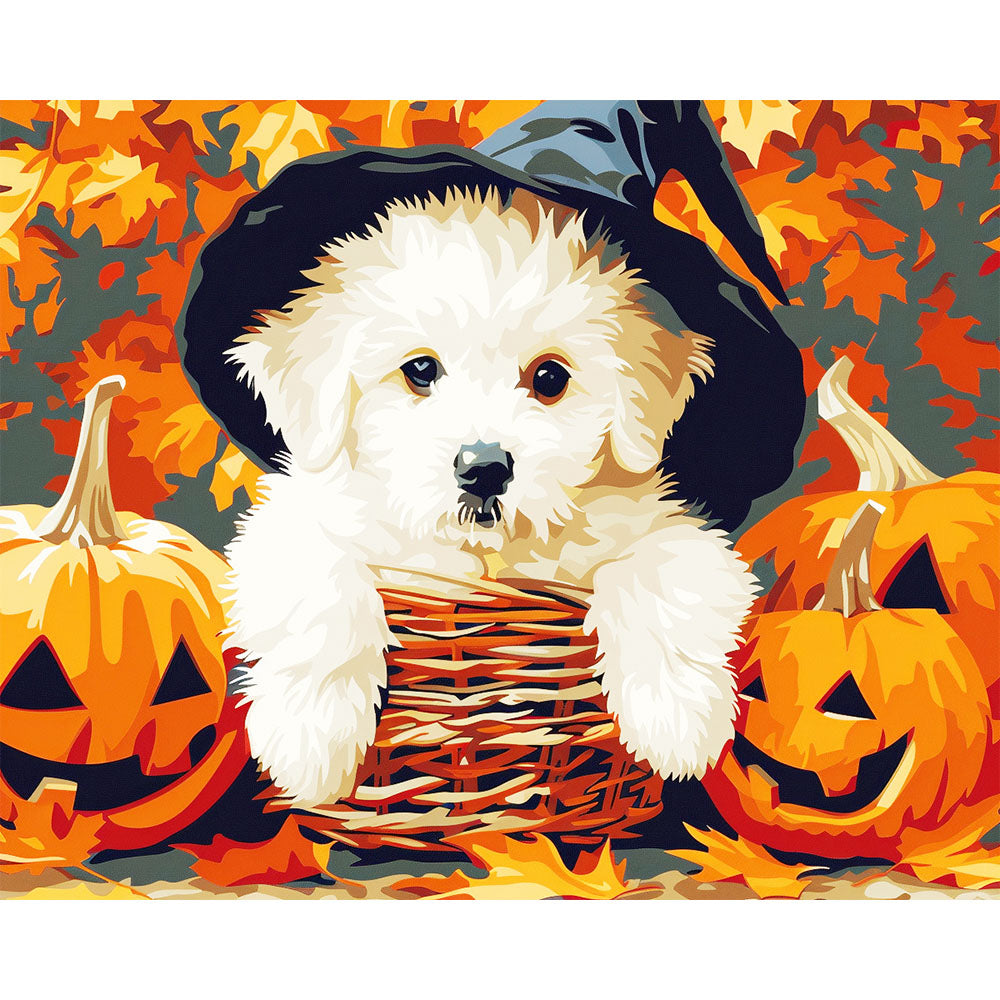 Pup-o'-Lantern - Paint by Numbers Kit